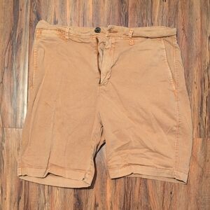 Goodfellow & Co Tan/Salmon Flat Front Shorts Lightweight Summer Essential